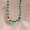 14K Gold Necklace with Turquoise Stone