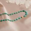 14K Gold Necklace with Turquoise Stone