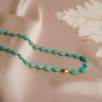 14K Gold Necklace with Turquoise Stone