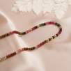 14K Gold Necklace with Tourmaline Stone