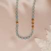 14K Gold Necklace with SkyBlue Stone