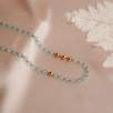 14K Gold Necklace with SkyBlue Stone