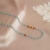 14K Gold Necklace with SkyBlue Stone