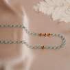 14K Gold Necklace with SkyBlue Stone