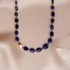 14K Gold Necklace with Lapis Stone