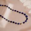 14K Gold Necklace with Lapis Stone