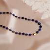 14K Gold Necklace with Lapis Stone