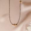 14K Gold Necklace with Labradorite Stone