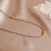 14K Gold Necklace with Labradorite Stone