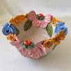 Middle Size Bowl with Big Pink Flower