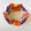 Middle Size Ceramic Bowl with Big Orange Flower