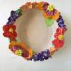 Middle Size Ceramic Bowl with Colorful Flower