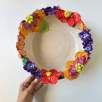 Middle Size Ceramic Bowl with Colorful Flower