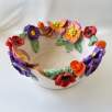 Big Size Ceramic Bowl with Colorful Flowers