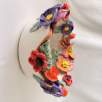 Big Size Ceramic Bowl with Colorful Flowers