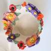 Big Size Ceramic Bowl with Colorful Flowers