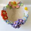 Middle Size Bowl with Daisy and Flowers