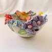 Middle Size Bowl with Daisy and Flowers
