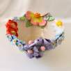 Middle Size Bowl with Daisy and Flowers