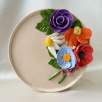 Ceramic Plate with Many Flowers