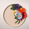 Ceramic Plate with Many Flowers