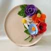 Ceramic Plate with Many Flowers