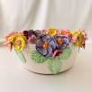 Big Size Ceramic Bowl with Pastel Color Flowers