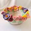 Big Size Ceramic Bowl with Pastel Color Flowers